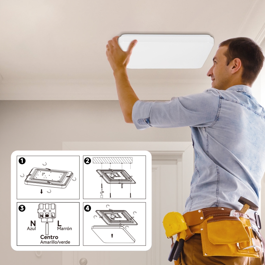 Brilagi - LED-taklampa MILKY WAY LED/24W/230V 3000K 37x37 cm