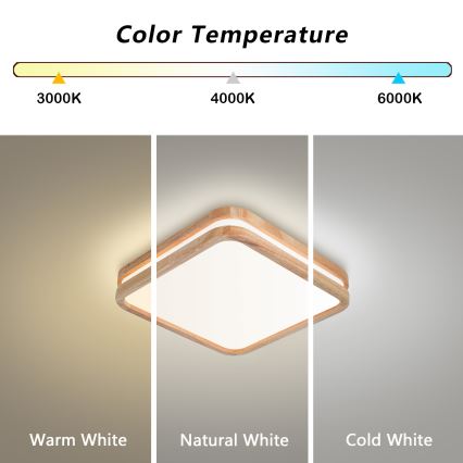 BRILAGI - LED-taklampa MOLINA SQUARE LED/32W/230V 3000/4000/6000K ek 30x30 cm
