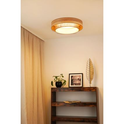 Brilagi - LED Taklampa MONTANA BOHO LED/26W/230V Ø 60 cm brun