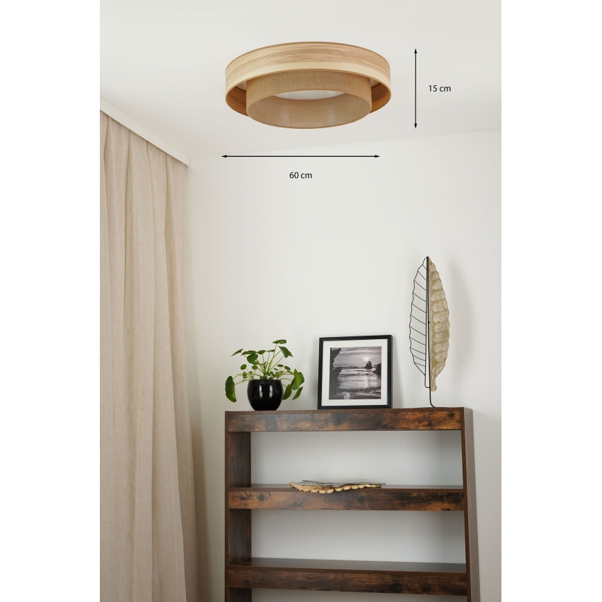 Brilagi - LED Taklampa MONTANA BOHO LED/26W/230V Ø 60 cm brun