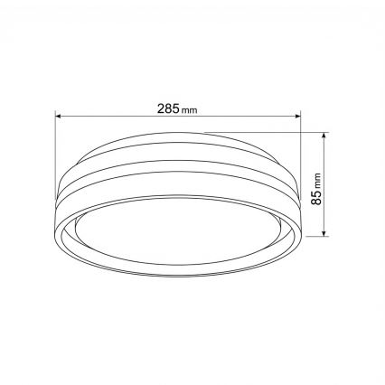 Brilagi - LED taklampa NAOMI LED/24W/230V Ø 28,5 cm svart