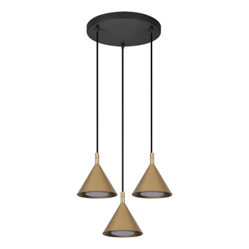 BRILAGI - LED Taklampa på kabel CONE TRIPLE ROUND 3xGX53/15W/230V guld