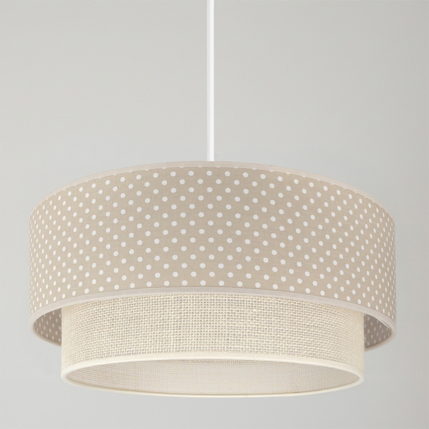 Brilagi - LED-hänglampa på kabel BOHO BOBO 1xE27/60W/230V Ø 40 cm prickar beige/krämvit