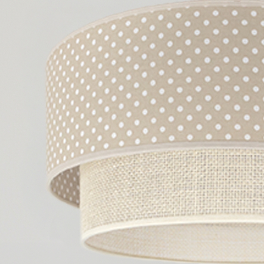 Brilagi - LED-hänglampa på kabel BOHO BOBO 1xE27/60W/230V Ø 40 cm prickar beige/krämvit