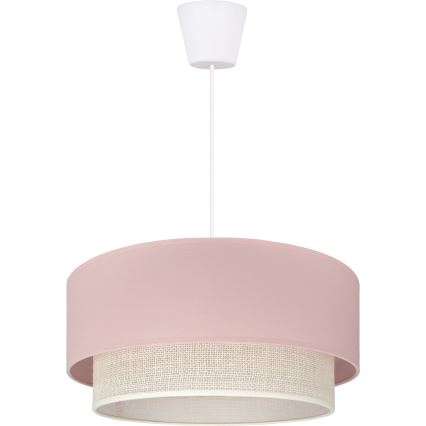 Brilagi - LED-taklampa på sladd BOHO BOBO 1xE27/60W/230V Ø 40 cm rosa/krämvit