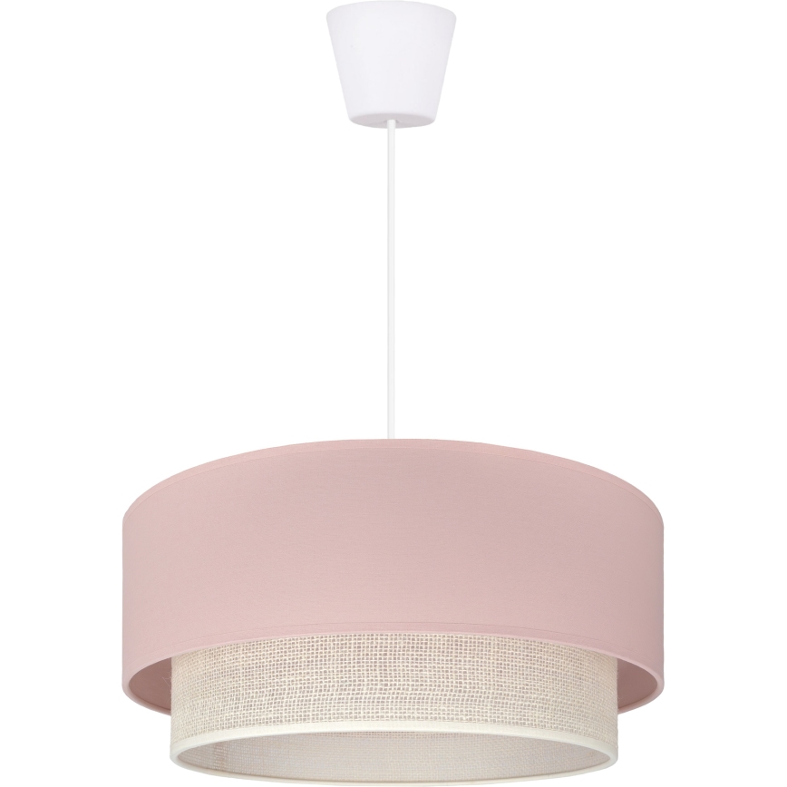 Brilagi - LED-taklampa på sladd BOHO BOBO 1xE27/60W/230V Ø 40 cm rosa/krämvit
