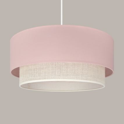 Brilagi - LED-taklampa på sladd BOHO BOBO 1xE27/60W/230V Ø 40 cm rosa/krämvit