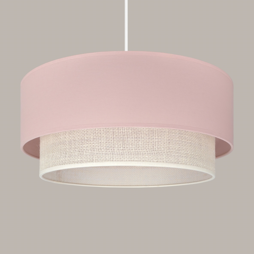 Brilagi - LED-taklampa på sladd BOHO BOBO 1xE27/60W/230V Ø 40 cm rosa/krämvit