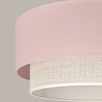 Brilagi - LED-taklampa på sladd BOHO BOBO 1xE27/60W/230V Ø 40 cm rosa/krämvit