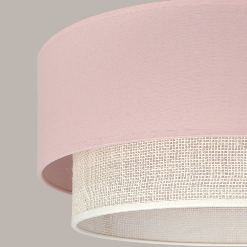 Brilagi - LED-taklampa på sladd BOHO BOBO 1xE27/60W/230V Ø 40 cm rosa/krämvit