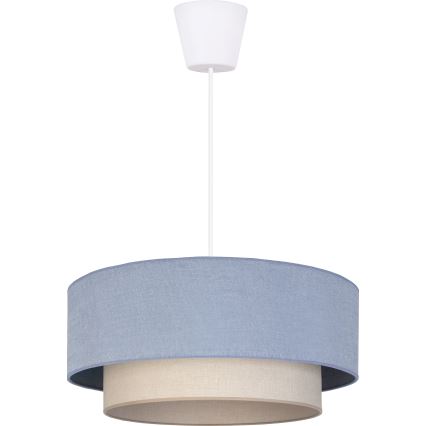 Brilagi - LED-taklampa på sladd BOHO ECO 1xE27/10W/230V Ø 40 cm blå/krämvit