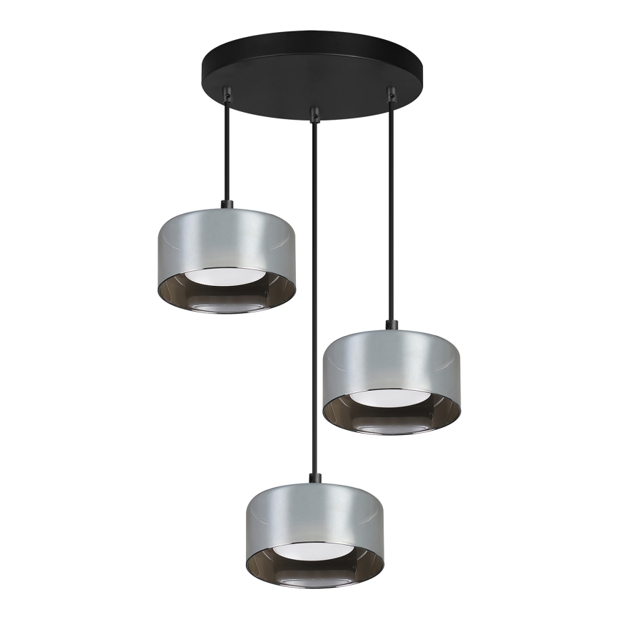 Brilagi - LED Taklampa på vajer AURA LUX 3xGX53/30W/230V svart/rökfärgad