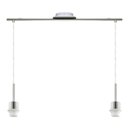 BRILAGI - LED-taklampa på vajer RETRO GLASS 2xE27/60W/230V matt krom/rökgrå