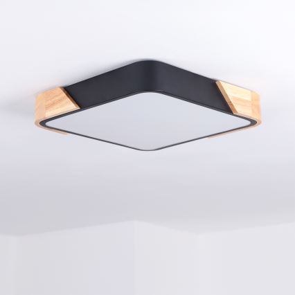 Brilagi - LED taklampa PILANA LED/24W/230V ek/svart 32x32 cm