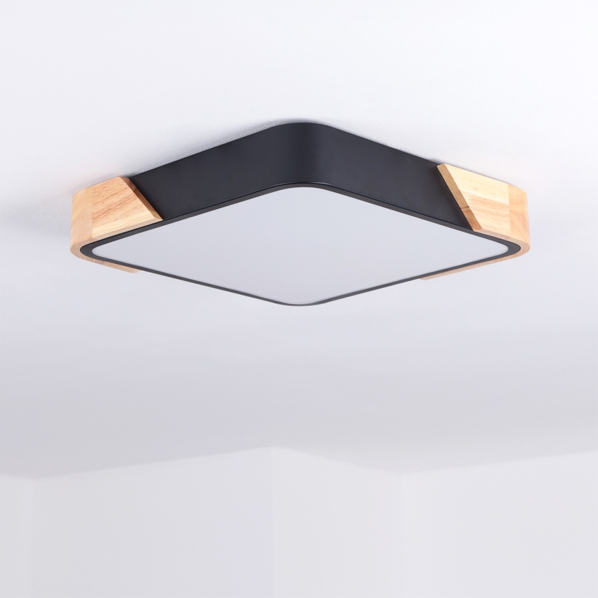Brilagi - LED taklampa PILANA LED/24W/230V ek/svart 32x32 cm