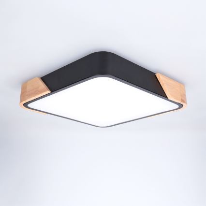 BRILAGI - LED taklampa PILANA LED/24W/230V ek/svart 32x32 cm