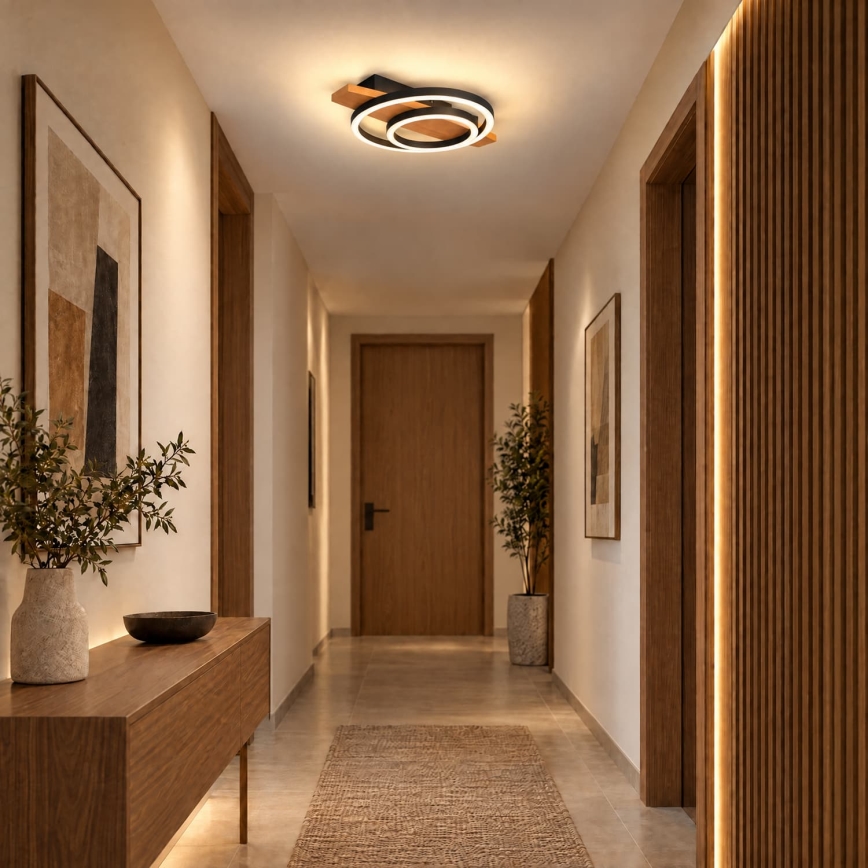 BRILAGI - LED taklampa PLANK LED/28W/230V 4000K 30x40 cm trä