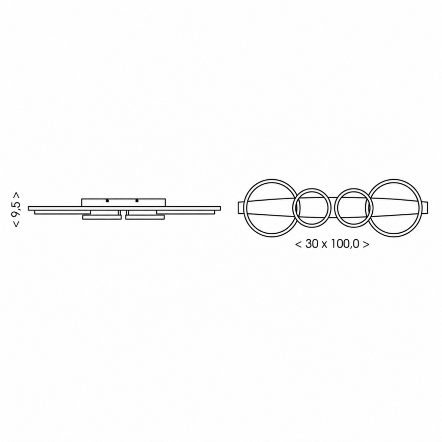 BRILAGI - LED-taklampa PLANK LED/35W/230V 4000K 30x100 cm trä