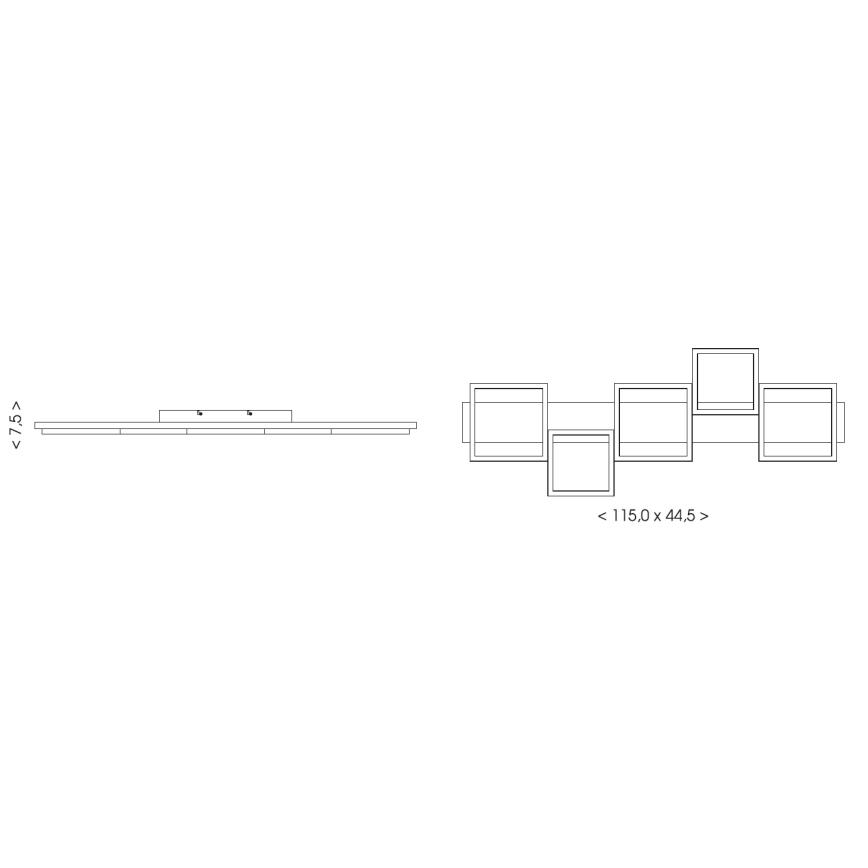 BRILAGI - LED taklampa PLANK LED/40W/230V 4000K 44,5x115 cm trä