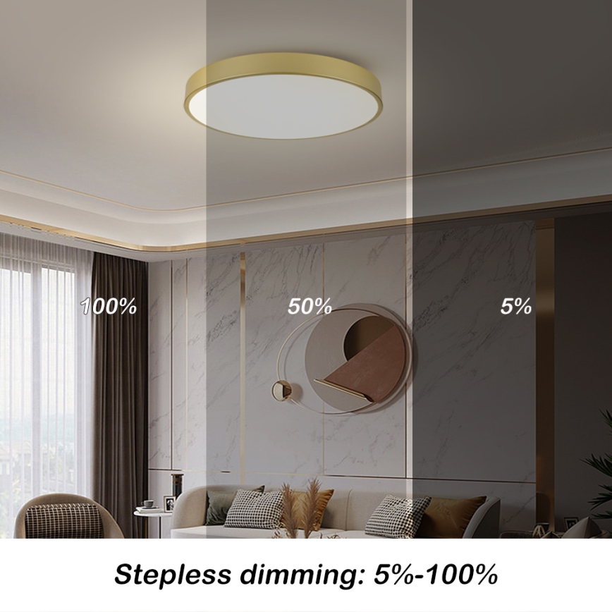 Brilagi - LED taklampa POOL LED/100W/230V 3000/4000/6000K Ø 80 cm guld