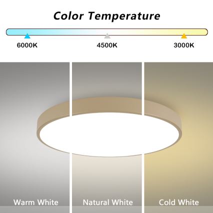 Brilagi - LED-taklampa POOL LED/100W/230V 3000/4500/6000K Ø 80 cm beige