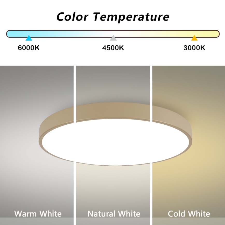 Brilagi - LED-taklampa POOL LED/100W/230V 3000/4500/6000K Ø 80 cm beige
