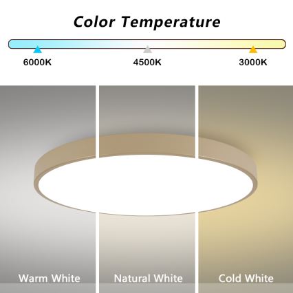 Brilagi - LED-taklampa POOL LED/128W/230V 3000/4000/6000K Ø 100 cm beige