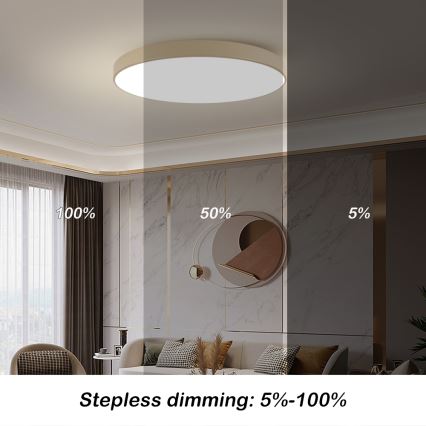 Brilagi - LED-taklampa POOL LED/128W/230V 3000/4000/6000K Ø 100 cm beige
