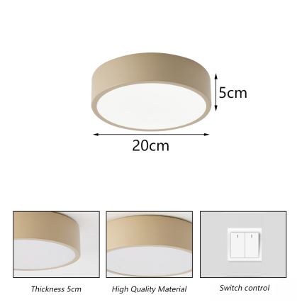 Brilagi - LED taklampa POOL LED/18W/230V 3000/4000/6000K Ø 20 cm beige