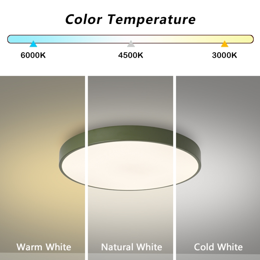 Brilagi - LED takarmatur POOL LED/36W/230V 3000/4000/6000K pr. 30 cm grön