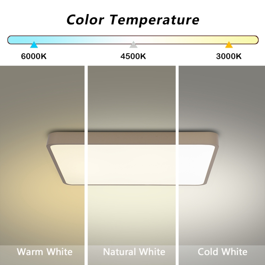 Brilagi - LED-taklampa POOL LED/36W/230V 3000/4000/6000K 40x40 cm beige