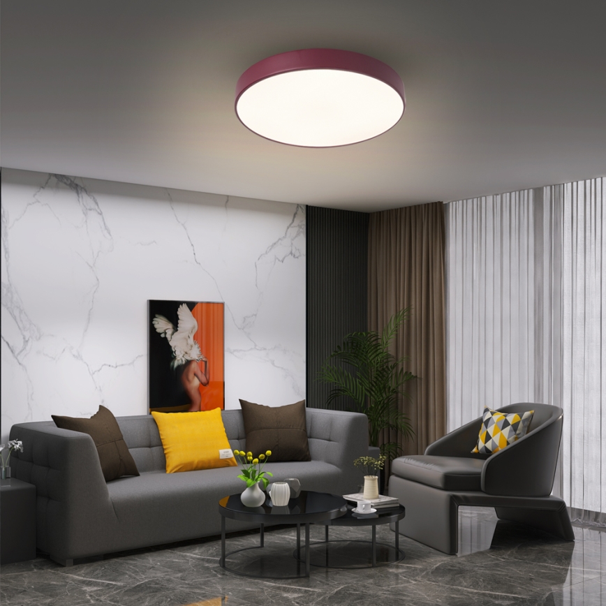 Brilagi - LED taklampa POOL LED/48W/230V 3000/4000/6000K Ø 40 cm bordeauxröd