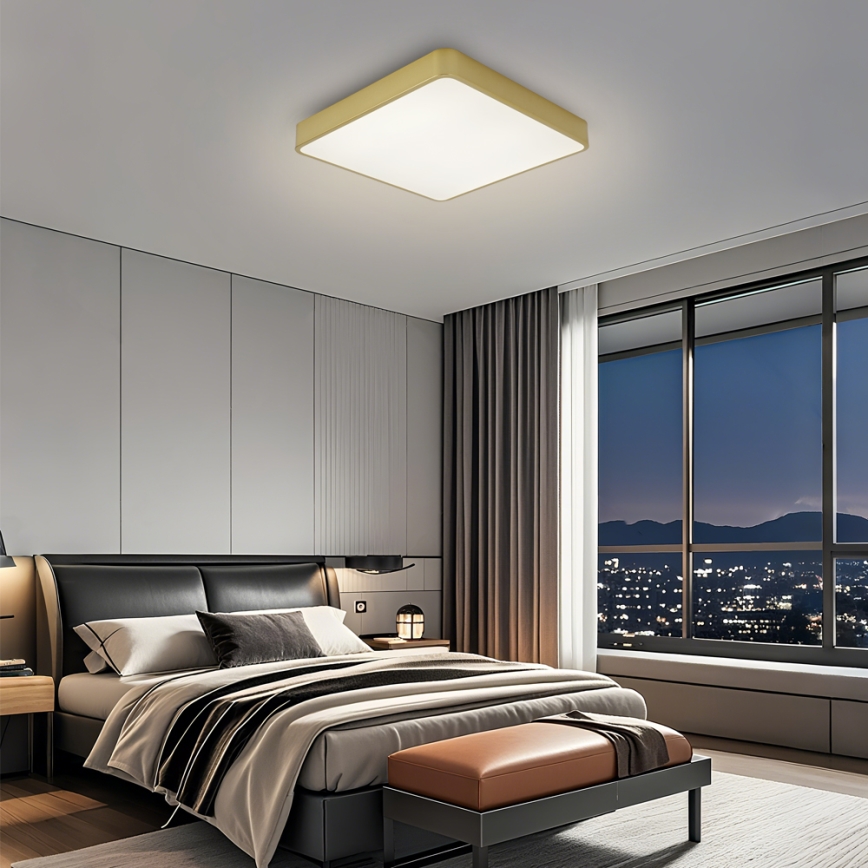 Brilagi - LED-taklampa POOL LED/48W/230V 3000/4500/6000K 50x50 cm guldfärgad