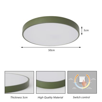 Brilagi - LED taklampa POOL LED/60W/230V 3000/4000/6000K Ø 50 cm, grön