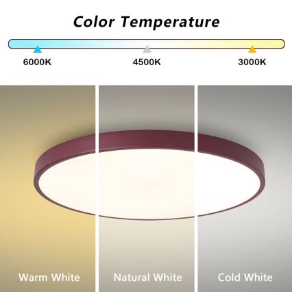Brilagi - LED taklampa POOL LED/60W/230V 3000/4000/6000K Ø 60 cm bordeaux