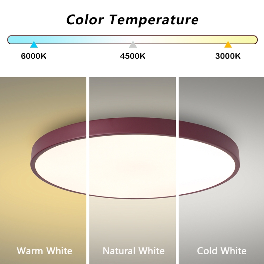 Brilagi - LED taklampa POOL LED/60W/230V 3000/4000/6000K Ø 60 cm bordeaux