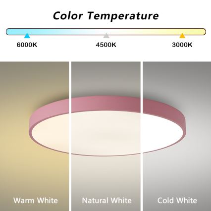 Brilagi - LED-taklampa POOL LED/60W/230V 3000/4000/6000K Ø 60 cm rosa