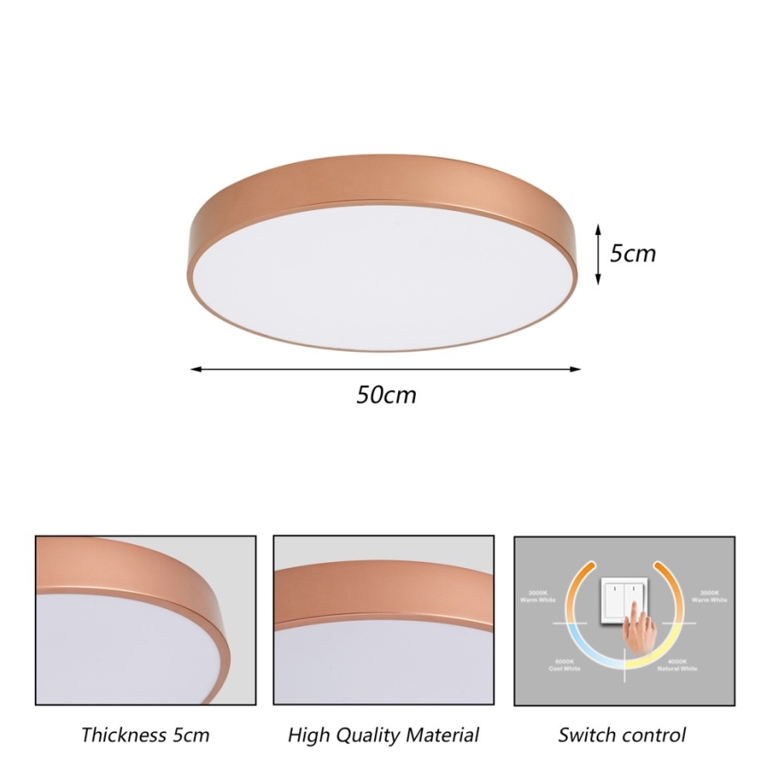 BRILAGI - LED taklampa POOL LED/60W/230V 3000/4000/6000K pr. 50 cm kopparfärgad