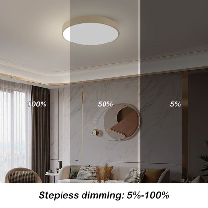 Brilagi - LED-taklampa POOL LED/60W/230V 3000/4000/6000K Ø 60 cm beige