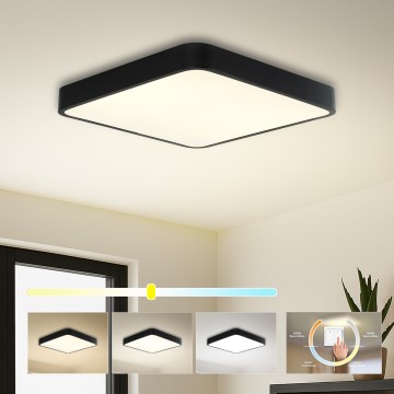Brilagi - LED taklampa POOL SQUARE LED/48W/230V 3000/4000/6000K 50x50 cm svart