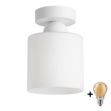 BRILAGI - LED taklampa RETRO GLASS 1xE27/60W/230V Ø 10 cm vit