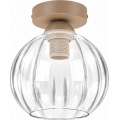 BRILAGI - LED-taklampa RETRO GLASS 1xE27/60W/230V Ø 18 cm beige/klar