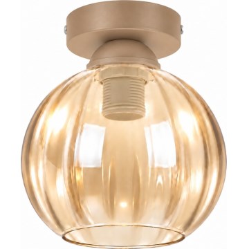 BRILAGI - LED taklampa RETRO GLASS 1xE27/60W/230V Ø 18 cm beige/rökbeige