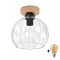 BRILAGI - LED taklampa RETRO GLASS 1xE27/60W/230V Ø 25 cm ek/klar