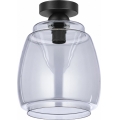 BRILAGI - LED taklampa RETRO GLASS 1xE27/60W/230V Ø 26 cm svart/rökgrå