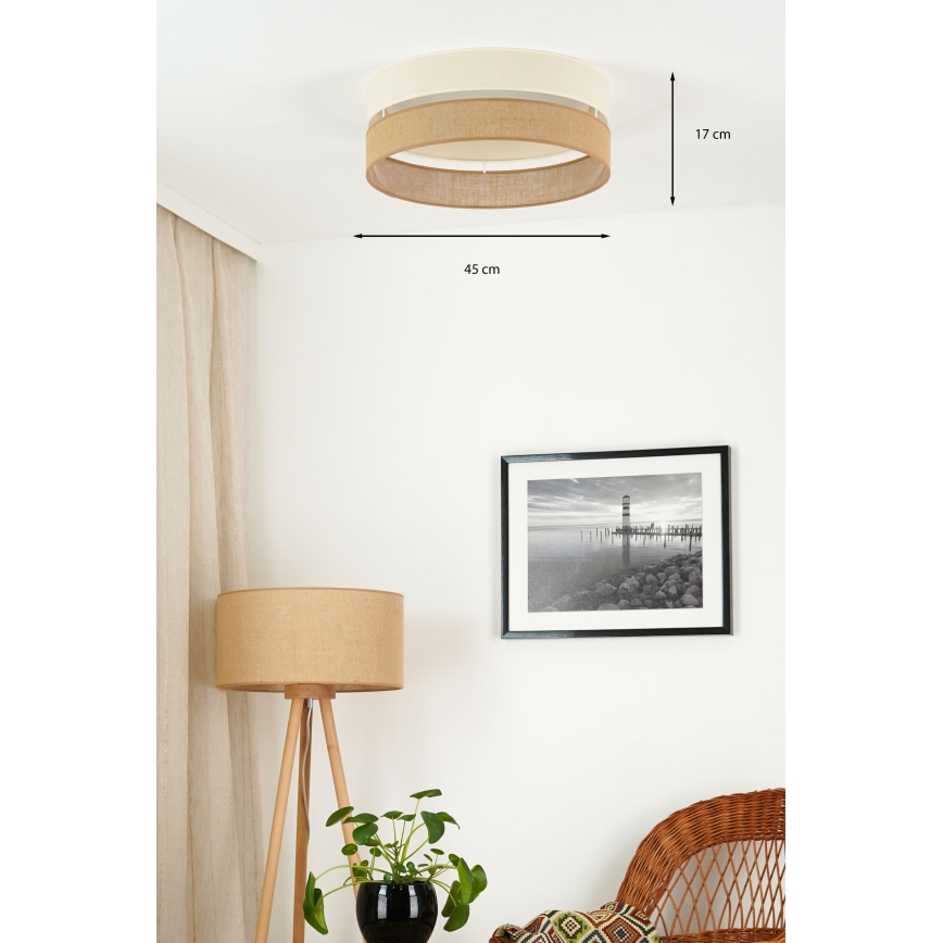 Brilagi - LED Taklampa ROYAL YUTE LED/24W/230V Ø 45 cm beige/krämvit