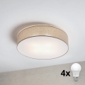Brilagi - LED-taklampa SIRIJA 4xE27/15W/230V Ø 60 cm beige