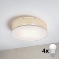 Brilagi - LED taklampa SIRIJA 4xE27/15W/230V Ø 60 cm krämfärgad