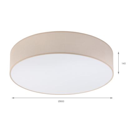 Brilagi - LED-taklampa SIRIJA 4xE27/60W/230V Ø 60 cm beige