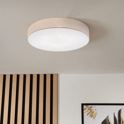 BRILAGI - LED-taklampa SIRIJA 6xE27/15W/230V Ø 80 cm beige